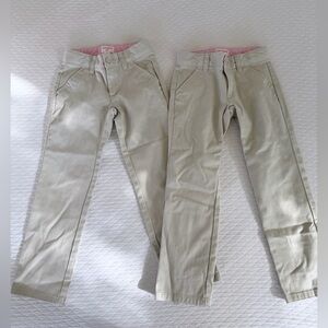 Cat & Jack khaki uniform straight leg girl pants 5T - 2 pairs!